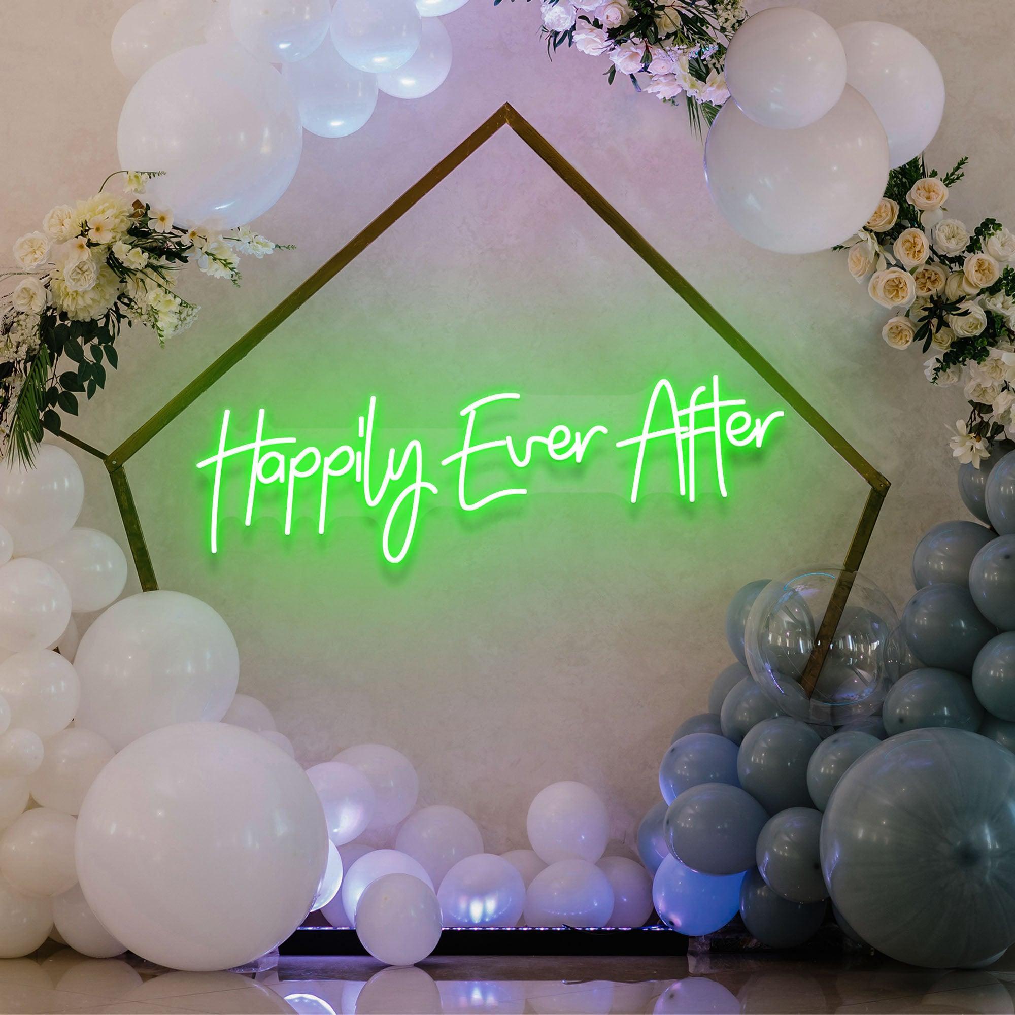 Neon Sign Wedding Backdrop, Happily Even After Led Neon Sign Light, Wedding decoration 3 neon sign wedding backdrop happily even after led neon sign light wedding decoration 3