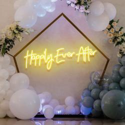 neon sign wedding backdrop happily even after led neon sign light wedding decoration 9