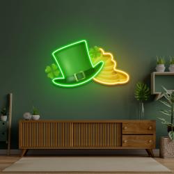 patrick gold st patricks day artwork led neon sign light 1 1