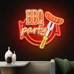 personalised bbq grilling name artwork led neon sign light 1