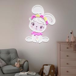 personalized baby rabbit girl gift for kids artwork led neon sign light 1