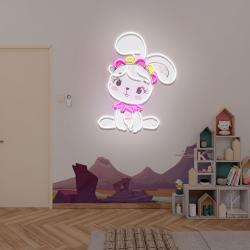 personalized baby rabbit girl gift for kids artwork led neon sign light 2
