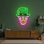 pig luck st patricks day artwork led neon sign light 1 0