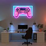pink controller art work led neon sign light 0