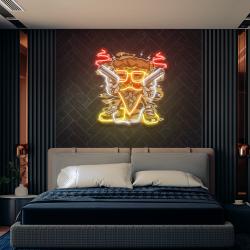 pizza gangster artwork led neon sign light 2