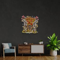 pizza gangster artwork led neon sign light 3