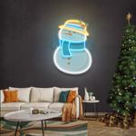 plump snowman art work led neon sign light 0