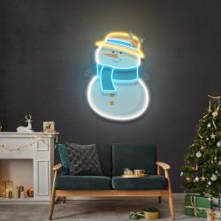 plump snowman art work led neon sign light 1