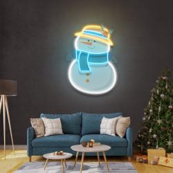 plump snowman art work led neon sign light 2