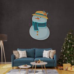 plump snowman art work led neon sign light 3