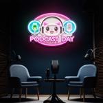 podcast day special artwork led neon sign light 0