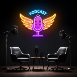 podcast led neon light custom artwork for studio decor 3