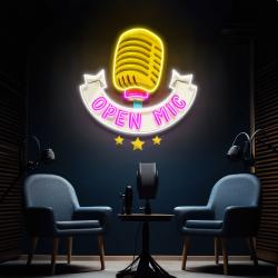 podcast led neon light custom design for studio decoration 1