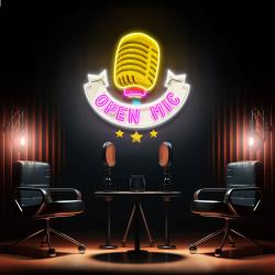 podcast led neon light custom design for studio decoration 2