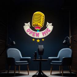 podcast led neon light custom design for studio decoration 4