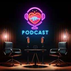 podcast studio led neon sign custom artwork design 1