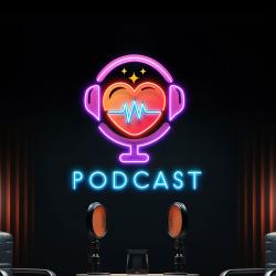 podcast studio led neon sign custom artwork design 3