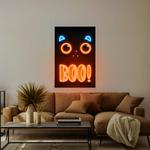 pumpkin halloween cat artwork led neon sign light 0