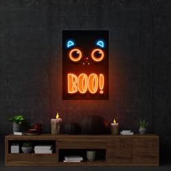 pumpkin halloween cat artwork led neon sign light 2