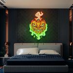pumpkin monster artwork led neon sign light 0