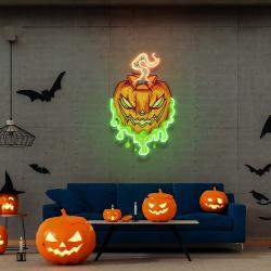 pumpkin monster artwork led neon sign light 2