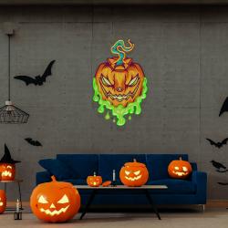 pumpkin monster artwork led neon sign light 3