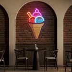 rainbow icecream cones artwork led neon sign light 0