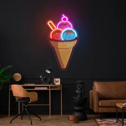 rainbow icecream cones artwork led neon sign light 2