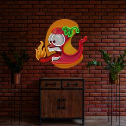 red chili mascot mexican restaurant decor artwork led neon sign light 2