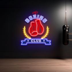 red gloves led neon sign for boxing clubs artwork 1