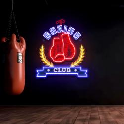 red gloves led neon sign for boxing clubs artwork 2