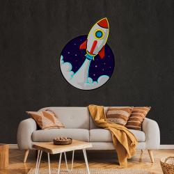 rocket artwork led neon sign light 3