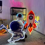 rocket astronaut art work led neon sign light 0