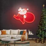 santa is comin art work led neon sign light 0