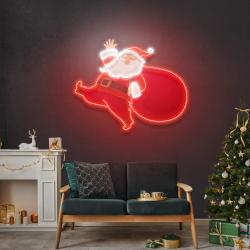 santa is comin art work led neon sign light 1