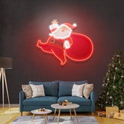 santa is comin art work led neon sign light 2