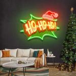 santa laughing art work led neon sign light 0