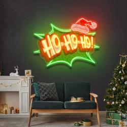 santa laughing art work led neon sign light 1