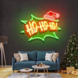 santa laughing art work led neon sign light 2