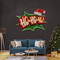 santa laughing art work led neon sign light 3