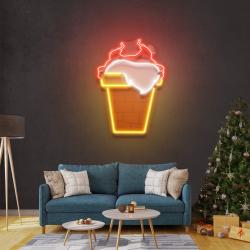 santa stuck in chimney art work led neon sign light 2