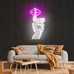 shut up artwork led neon sign light 0