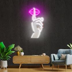 shut up artwork led neon sign light 2