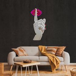 shut up artwork led neon sign light 3