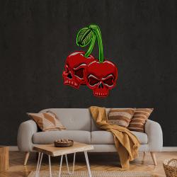 skull cherry artwork led neon sign light 3