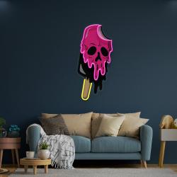 skull ice cream blackpink artwork led neon sign light 3
