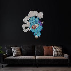 smoking zombie hand cartoon artwork led neon sign light 3