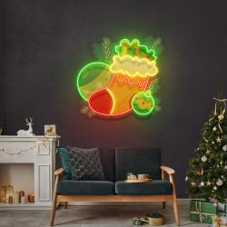 sock of gifts art work led neon sign light 1