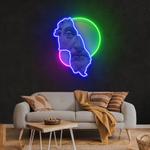 statue man neon artwork led neon sign light 0