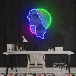 statue man neon artwork led neon sign light 1